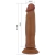 Dildo Realístico com Dupla Camada Marrom – 21,4 x 4,4 cm - Fran Moda Íntima e Cosméticos Sensuais