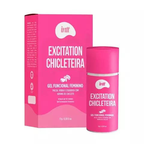 Excitation Chicleteira Intt – Gel Excitante Feminino com Pulsação, Aquecimento e Sabor Chiclete