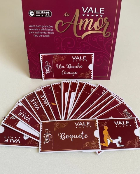 Jogo para Casais Vales do Amor com 20 Cartas Diversão ao Cubo - comprar online