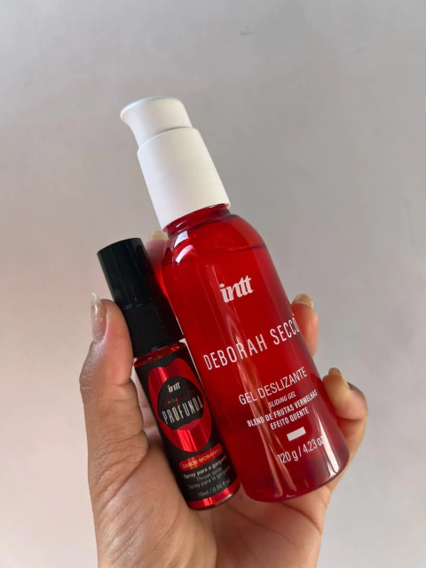 Kit Oral Morango do Amor – Prazer em Dobro com Spray Garganta Profunda + Gel Beijável Deborah Secco Intt - comprar online
