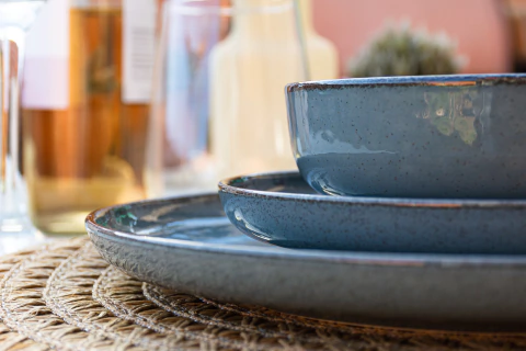 Plato postre porcelana Blue - comprar online