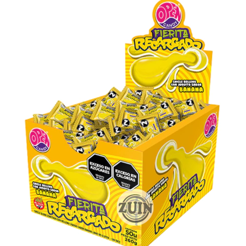 Chicle Fierita Recargado Banana (cajita 50u) - comprar online