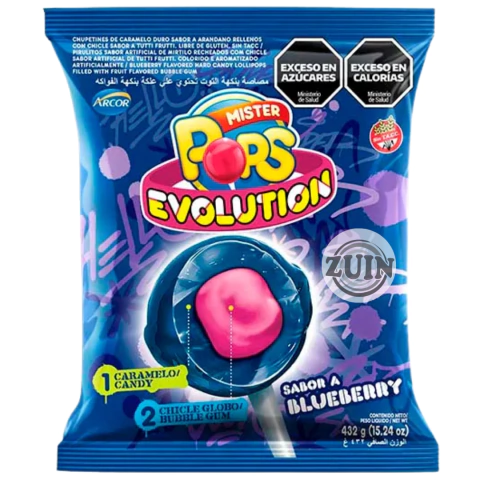 Chupetin Pop Evolution Blueberry (bolsa 24u) - comprar online