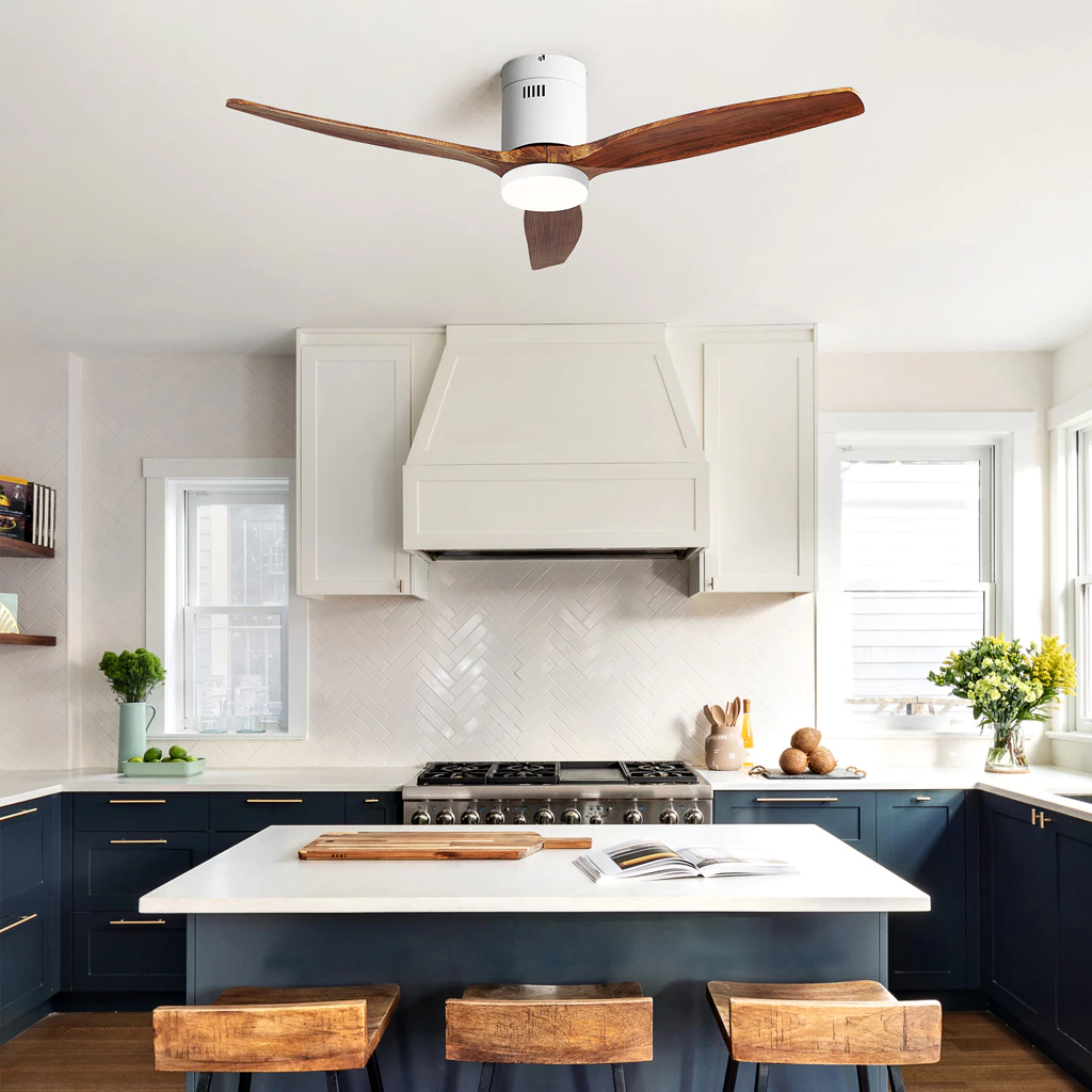 Ventilador Tamesis Dark Wood con Luz