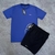 KIT TRAINING CAMISETA ROYAL + SHORT ELASTANO AZUL BLACK