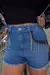 SHORT STRASS LUXO JEANS - Lance Beijo Jeans