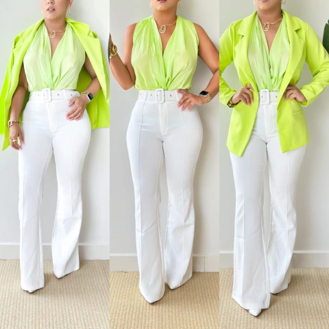 Boddy Cavado Cetim - Verde Lima