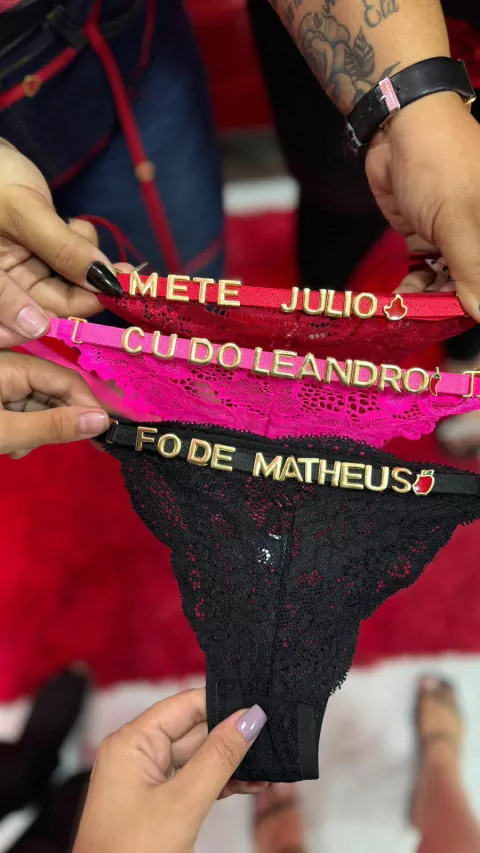CALCINHA LUXO PERSONALIZADA