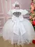 Vestido Infantil Branco Tule Luxo com borboletas - Doremifa Moda Kids