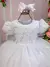 Vestido Infantil Branco Tule Luxo com borboletas na internet