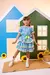 Conjunto Junino Infantil Meninas Azul Xadrez - comprar online