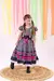 Vestido Infantil Junino Luxo Xadrez