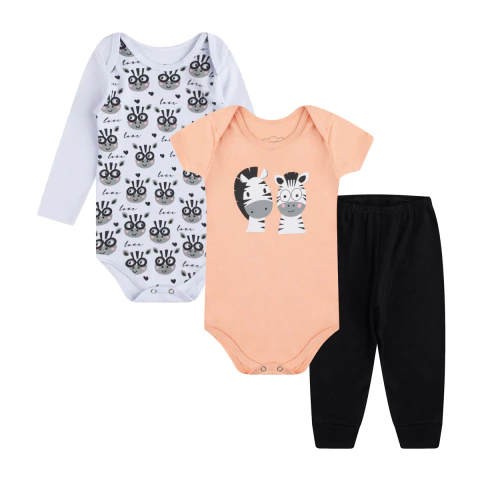 Kit Body 3 Peças Suedine Zebra - comprar online
