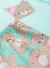 Pijama Longo Infantil Menina Verde Água Blusa e Calça Ursinha