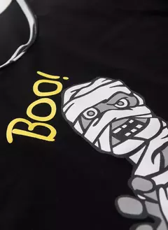 Imagem do Pijama Longo Infantil Menino Preto Blusa e Calça Múmia