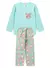 Pijama Longo Infantil Menina Verde Água Blusa e Calça Ursinha na internet