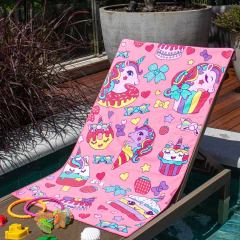 Toalha de Praia Infantil Rosa Unicórnio Antissuja - comprar online