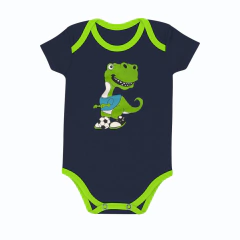 Kit Bebê 2 Peças Suedine Body Manga Curta e Bermuda Dino - comprar online