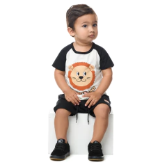 Conjunto Bebê Blusa/Short Meia Malha Rei Leão - comprar online