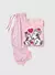 Pijama Longo Infantil Menina Rosa Blusa e Calça Cachorrinhos - comprar online