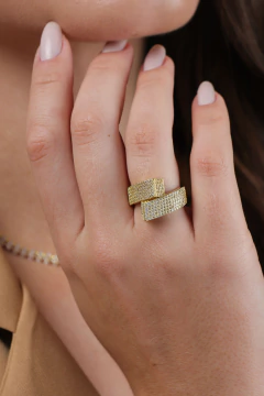 Anel 02 Pontas Todo Zircônia