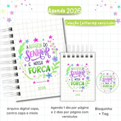 Arquivo Digital - Coleção Agenda 2026 Lettering versículos - Van Criações