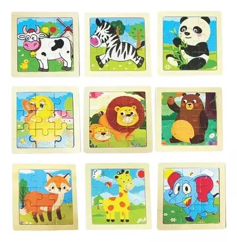 QUEBRA-CABECA 9PCS MDF 10UN ANIMAIS
