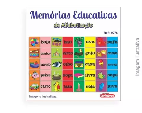 JOGO DA MEMORIA DE ALFABETIZACAO 0276 CB
