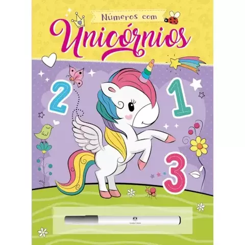 Livro Numeros com unicornios Escreva e Apague 9788538090779 CC