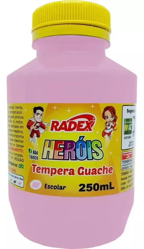TINTA GUACHE 250ML ROSA 10182 - RADEX