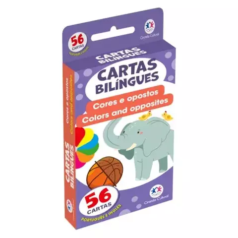 LIVRO FLASH CARDS: CARTAS BILINGUES - CORES E OPOSTOS - COLORS AND OPPOSITES