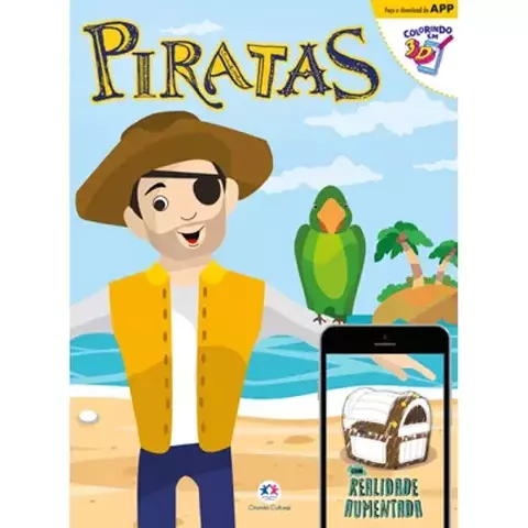 Livro Piratas Médio 8 páginas - Colorir 9786555002072 CC