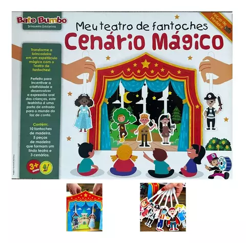 MEU TEATRO DE FANTOCHE CENARIO MAGICO