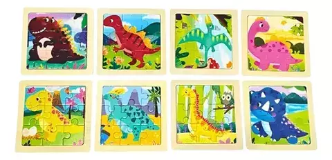 QUEBRA-CABECA 9PCS MDF 10UN DINOSSAURO