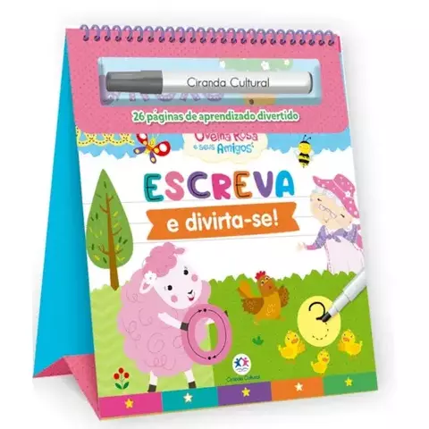 LIVRO ESCREVA E DIVIRTA-SE: OVELHA ROSA