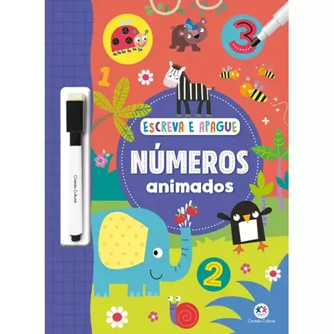 Livro Números animados Escreva e apague 9788538095057 CC