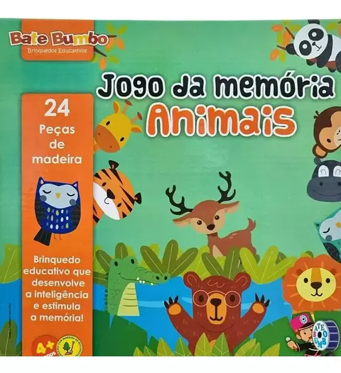 JOGO DA MEMORIA ANIMAIS 24 PCS