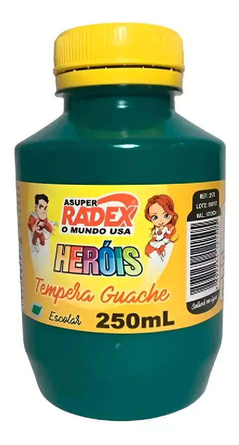 TINTA GUACHE 250ML VERDE 10185 - RADEX