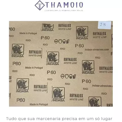 FOLHA LIXA RHYNALOX WHITE 230X280 P 60 INDASA