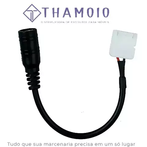 CONECTOR FONTE P/FITA LED BRANCA