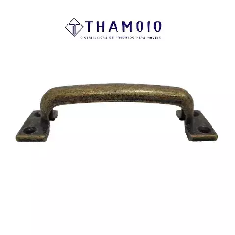 PUXADOR SERRALHEIRO 100MM OURO VELHO THAMOIO M3