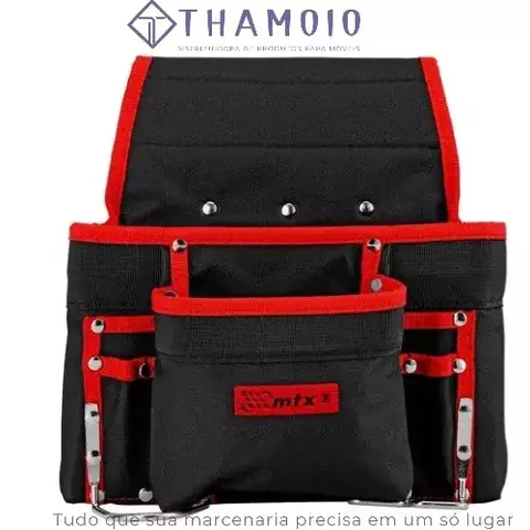 BOLSA CINTO P/ FERRAMENTAS 8 BOLSOS MTX