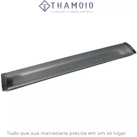 PUXADOR TR 042 PRATA MATT - 300MM EMBUTIR COM PONTEIRA CROMADA - TRSTELL