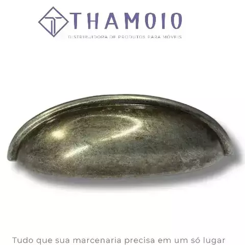 PUXADOR TR 020 CONCHA - PRATA VELHO - TRSTEEL