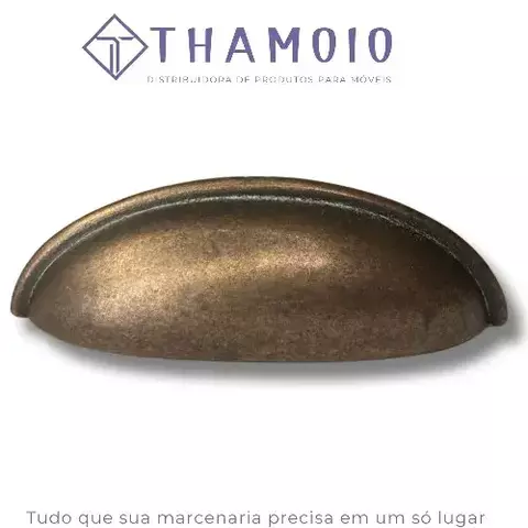PUXADOR TR 020 CONCHA - COBRE VELHO - TRSTEEL