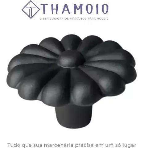 PUXADOR TR 138 PONTO FLOR - PRETO EPOXI - TRSTEEL