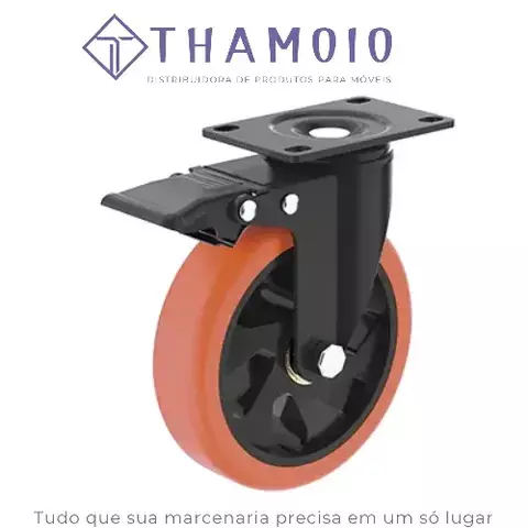 RODIZIO 5POL C/FREIO SEMI INDUSTRIAL GIRA. SOPRANO