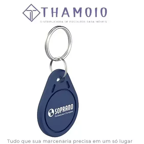 CHAVEIRO RFID CONTROLE ACESSO TAG AZUL SOPRANO