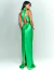 Vestido De Festa Longo Decote Americano Verde Bandeira Austin na internet