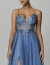 Vestido De Festa Longo Busto Bordado Azul Avenisse - Majesté: Loja de Vestidos de Festa Elegantes e Atemporais